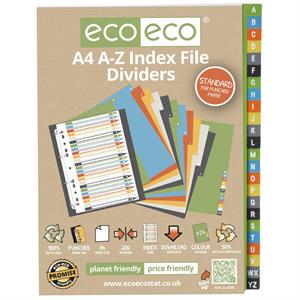 Eco Eco A4 Set A-Z Index File Dividers